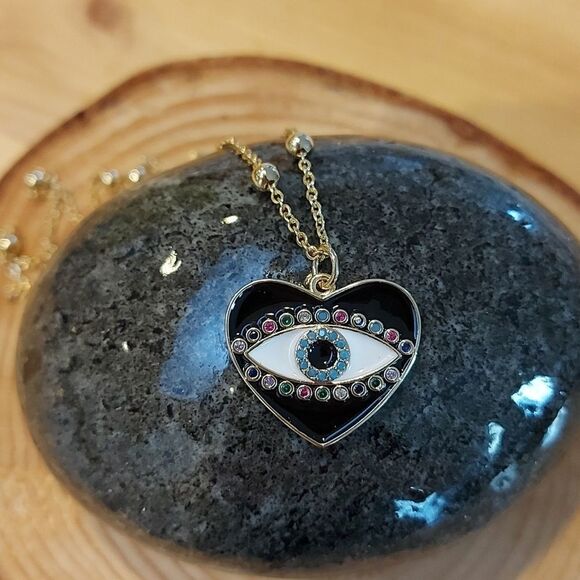 Mandala gold plated protection charm necklace - Picture 1 of 3